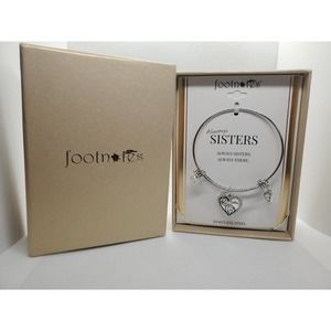 NEW Footnotes SISTERS‎ Bracelet Three Charms Stainless Steel Gift Jewelry